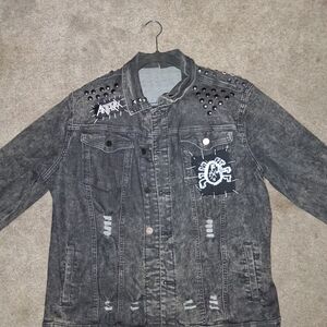 SallyFace Studded Black Denim Jacket